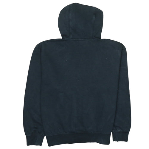 Nike Womens Black Pullover Hoodie M Cotton Blend Logo Casual Sweatshirt