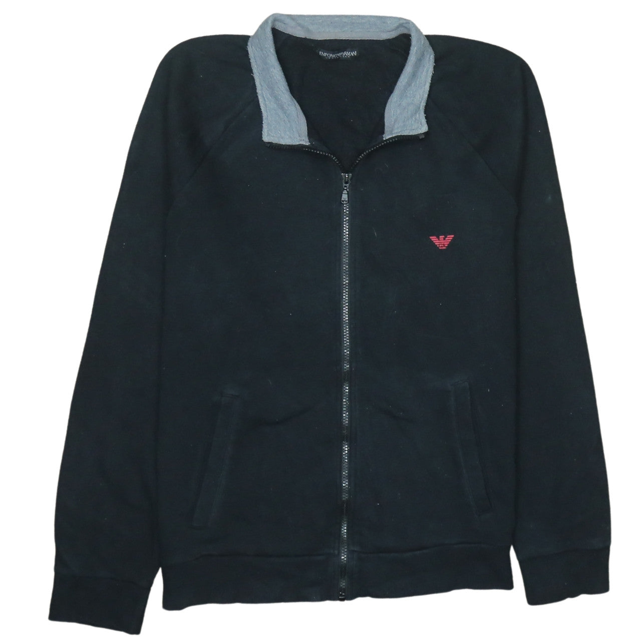 Emporio Armani Men's Black Full Zip Sweatshirt L Regular Fit
