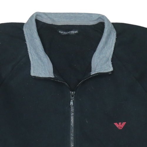Emporio Armani Men's Black Full Zip Sweatshirt L Regular Fit