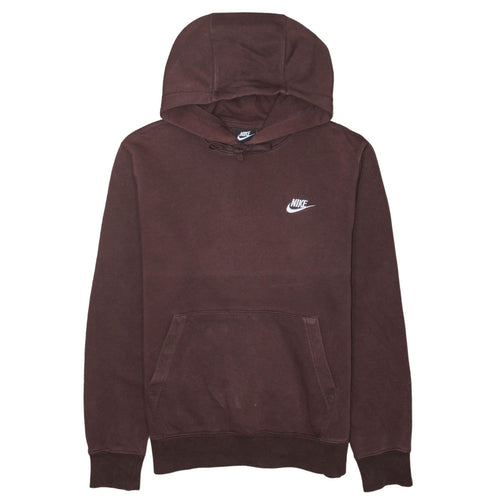 Nike Women’s Burgundy Pullover Hoodie Small Cotton Blend Fleece Sweatshirt