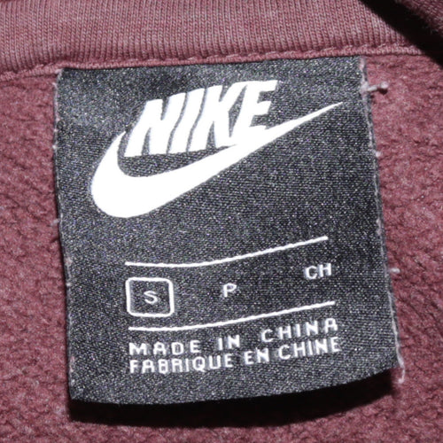Nike Women’s Burgundy Pullover Hoodie Small Cotton Blend Fleece Sweatshirt