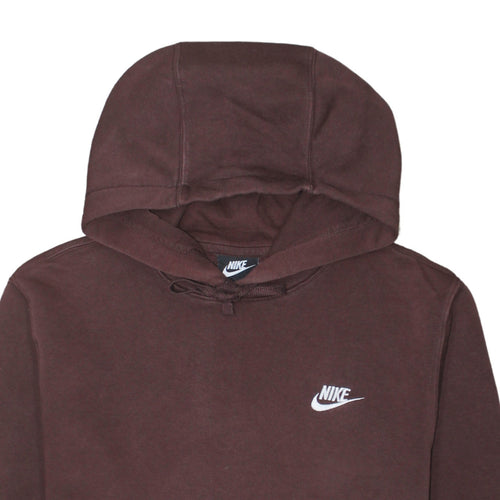 Nike Women’s Burgundy Pullover Hoodie Small Cotton Blend Fleece Sweatshirt
