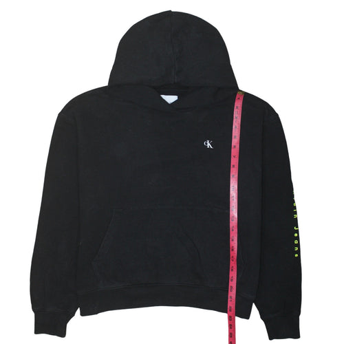 Calvin Klein Jeans Womens Black XL Pullover Hoodie with Logo