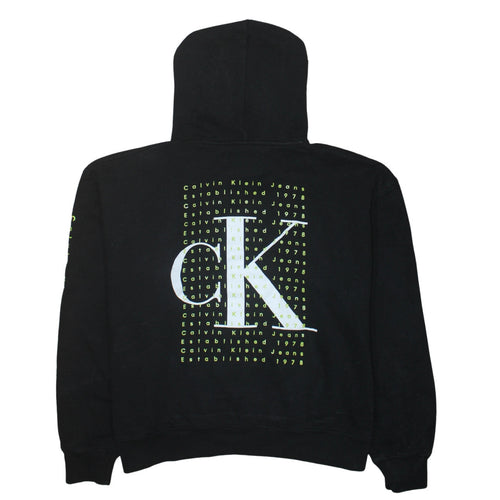 Calvin Klein Jeans Womens Black XL Pullover Hoodie with Logo