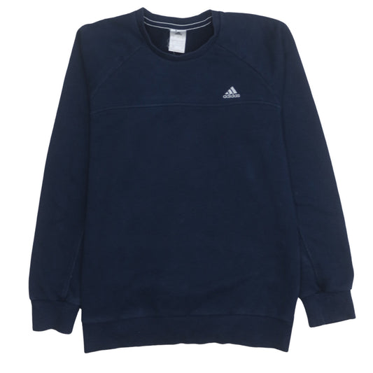 Adidas Men’s Blue Climalite Crew Neck Sweatshirt M Regular Fit
