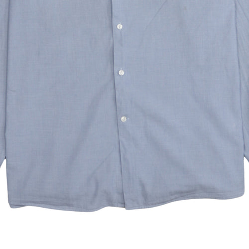 Calvin Klein Men's Blue Slim Fit Long Sleeve Button-Up Shirt