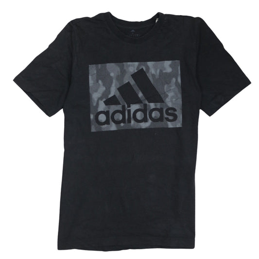 adidas Men's Black Small Graphic Logo Sports T-Shirt