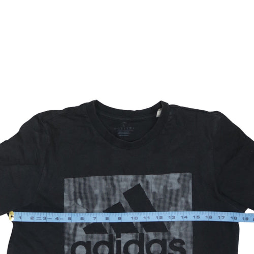 adidas Men's Black Small Graphic Logo Sports T-Shirt
