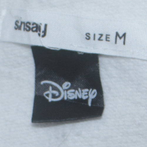 Sinsay Women White Mickey Mouse Pullover Hoodie Size M Disney Graphic