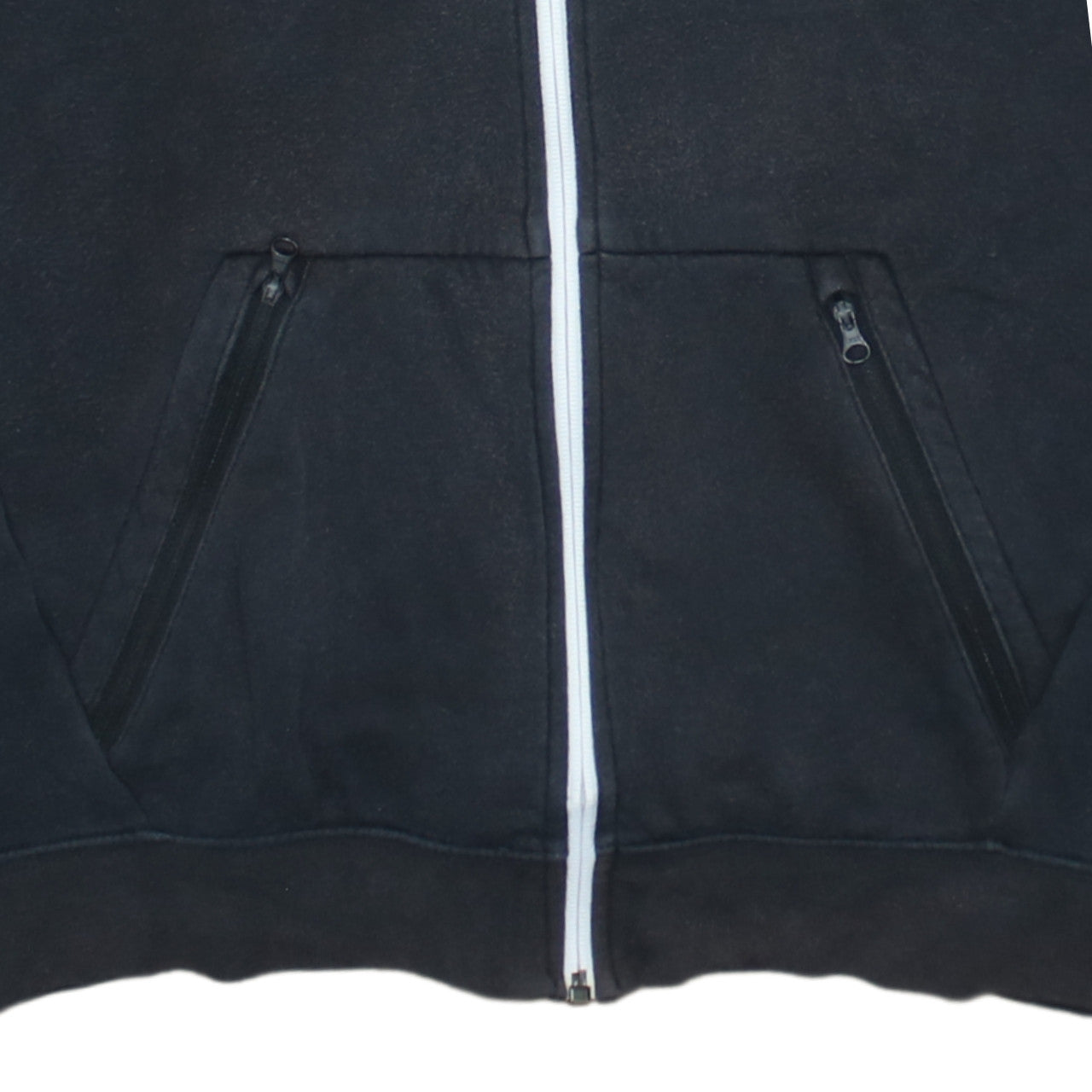 Nike Men's Black Grey Full Zip Hoodie Jacket Size M Cotton Blend