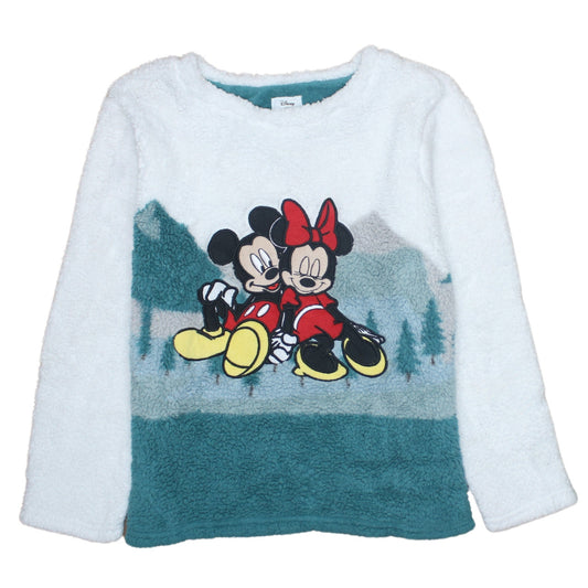 Disney Women's Multicoloured Fleece Mickey & Minnie Long Sleeve Nightshirt M