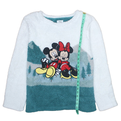 Disney Women's Multicoloured Fleece Mickey & Minnie Long Sleeve Nightshirt M