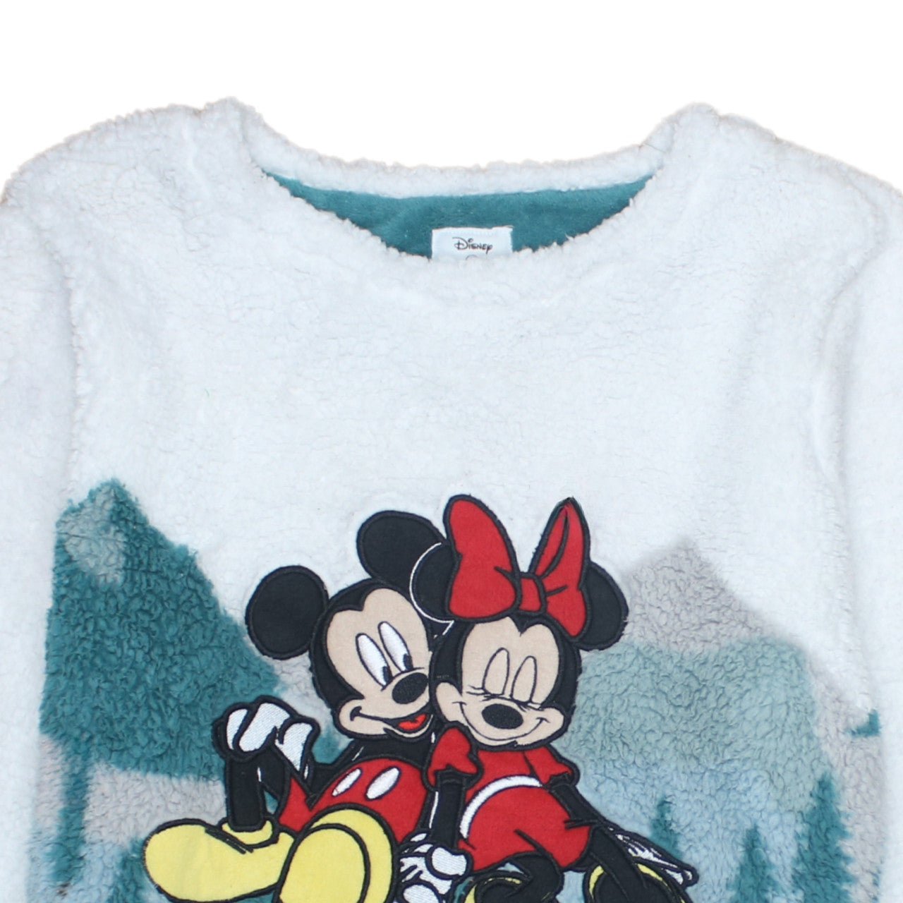 Disney Women's Multicoloured Fleece Mickey & Minnie Long Sleeve Nightshirt M