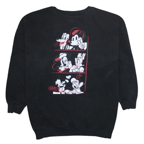 Disney x Primark Cares Black Mickey Mouse Crew Neck Sweatshirt Women M 12/14