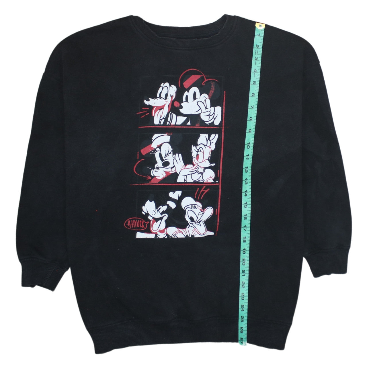 Disney x Primark Cares Black Mickey Mouse Crew Neck Sweatshirt Women M 12/14