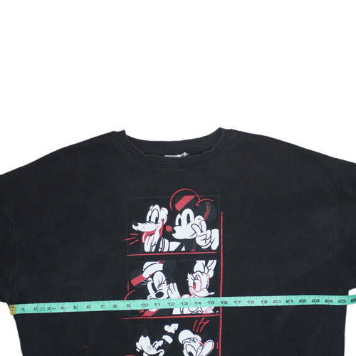 Disney x Primark Cares Black Mickey Mouse Crew Neck Sweatshirt Women M 12/14