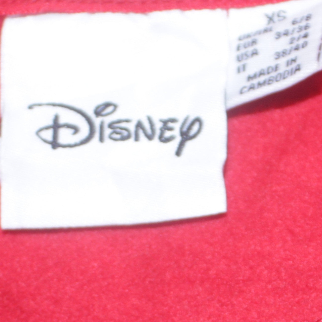 Disney Womens Red Hoodie XS Mickey & Pluto Graphic Pullover