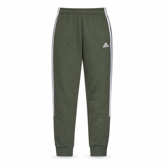 Front view of Adidas Men’s Green Jogger Trousers S Regular Fit Elastic Waist
