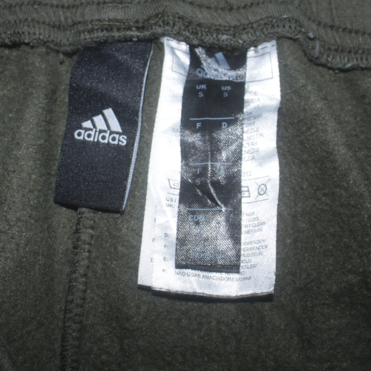 Adidas Men’s Green Jogger Trousers S Regular Fit Elastic Waist