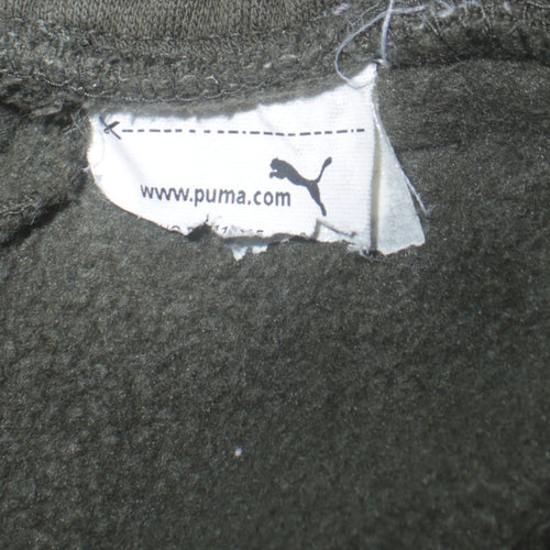Puma Mens Green Jogger Sweatpants M Elastic Waist Fleece Lined