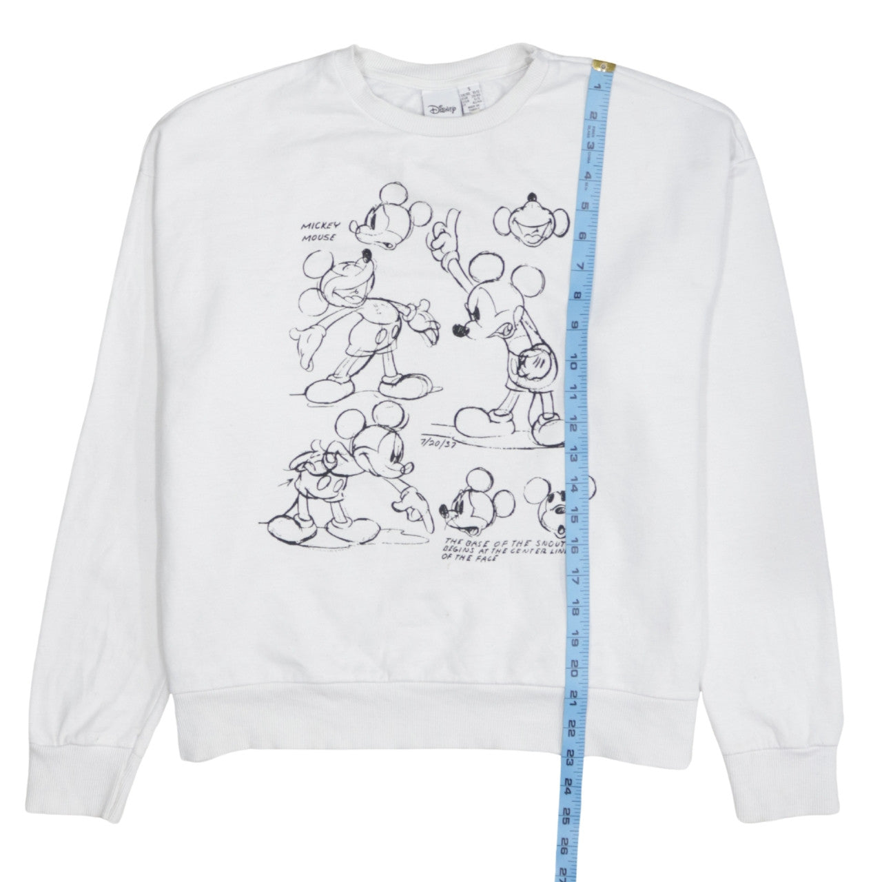 Primark Women White Mickey Mouse Pullover Sweatshirt Size S