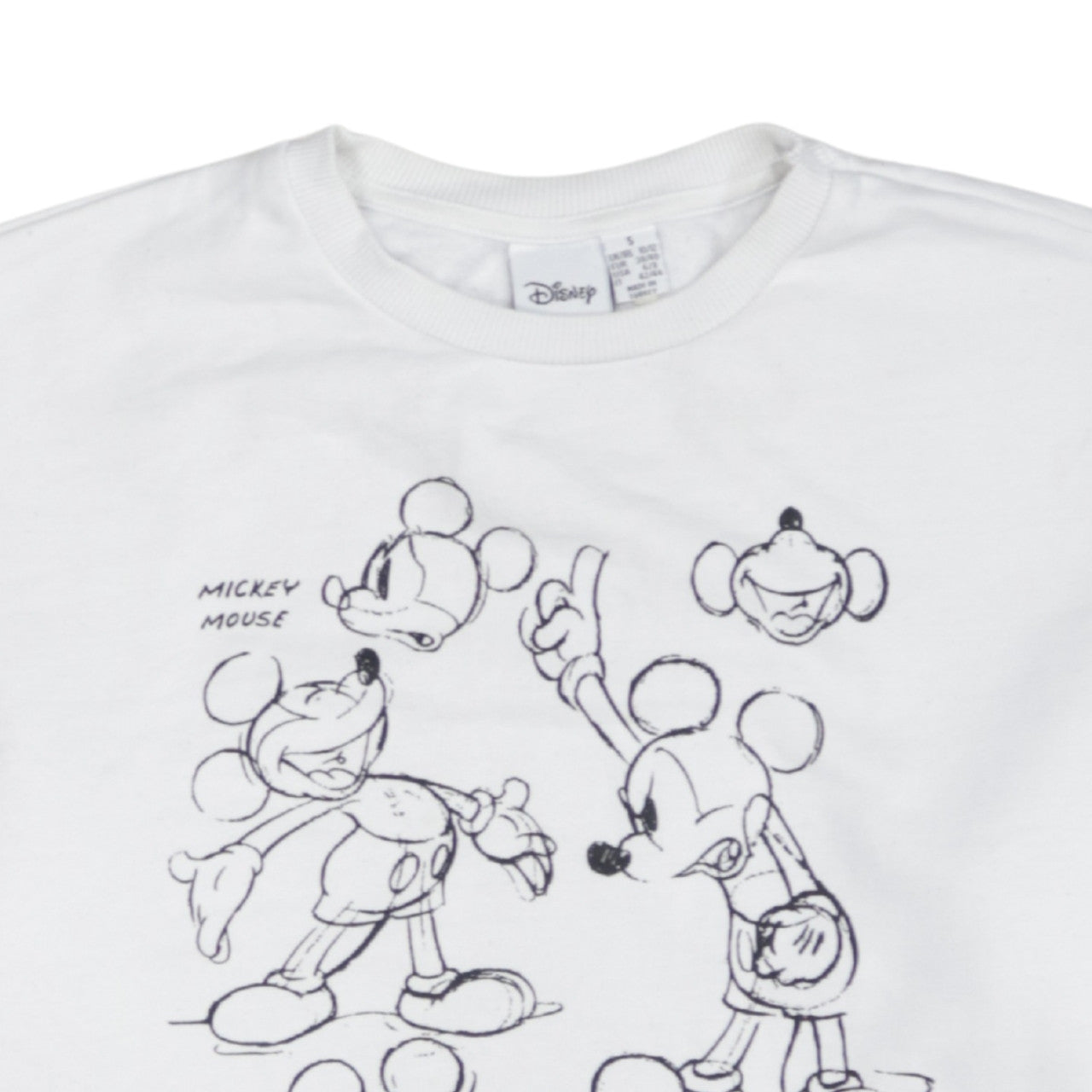 Primark Women White Mickey Mouse Pullover Sweatshirt Size S