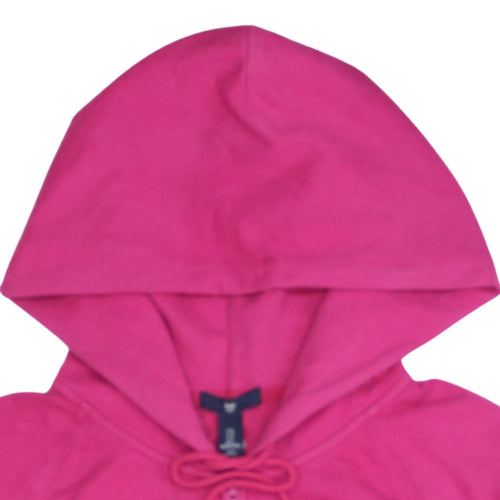 GAP Women’s Pink Full Zip Hoodie L Cotton Blend Logo Casual