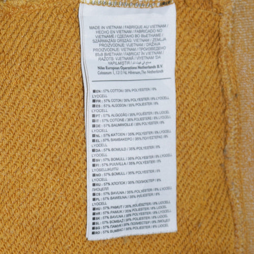 Nike Mens Yellow Pullover Crew Neck Sweatshirt L Regular Fit
