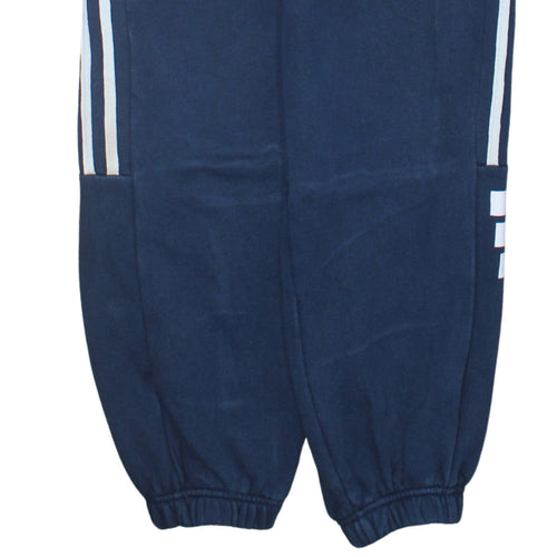 Adidas Boys Blue 13-14 Years Jogger Sweatpants Fleece Activewear Trousers