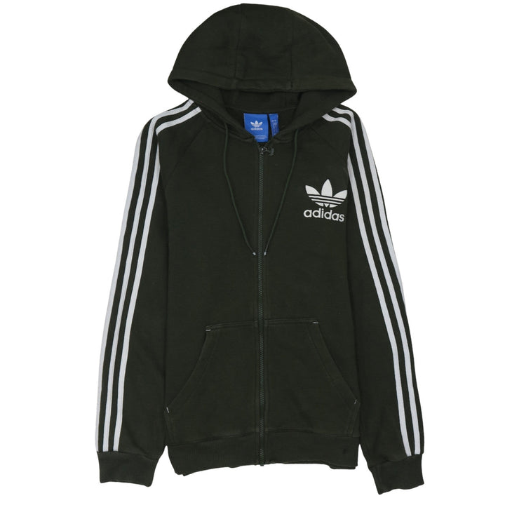 Adidas Womens Black Full Zip Hoodie Small Hooded Sweatshirt