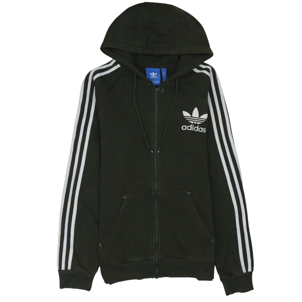 Adidas Womens Black Full Zip Hoodie Small Hooded Sweatshirt