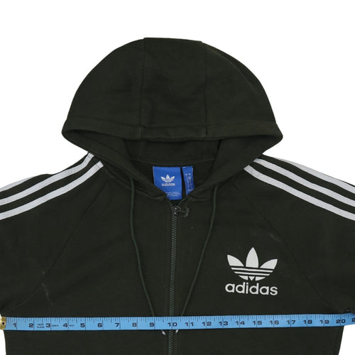 Adidas Womens Black Full Zip Hoodie Small Hooded Sweatshirt