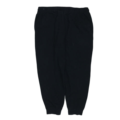 Nike Men's Black XL Fleece Jogger Sweatpants with Drawstring Waist
