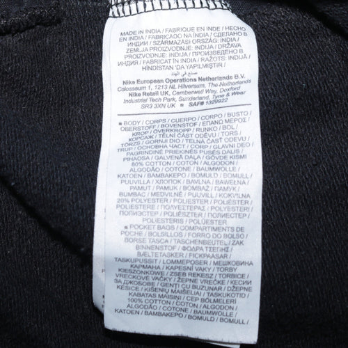 Nike Men's Black XL Fleece Jogger Sweatpants with Drawstring Waist