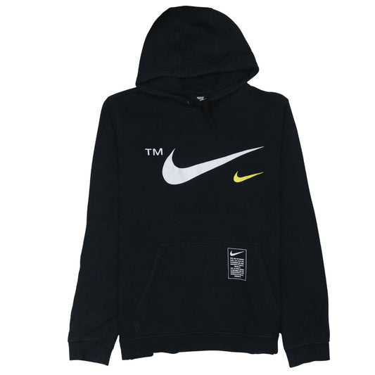 Nike Men's Black XL Pullover Hoodie with Swoosh Logo