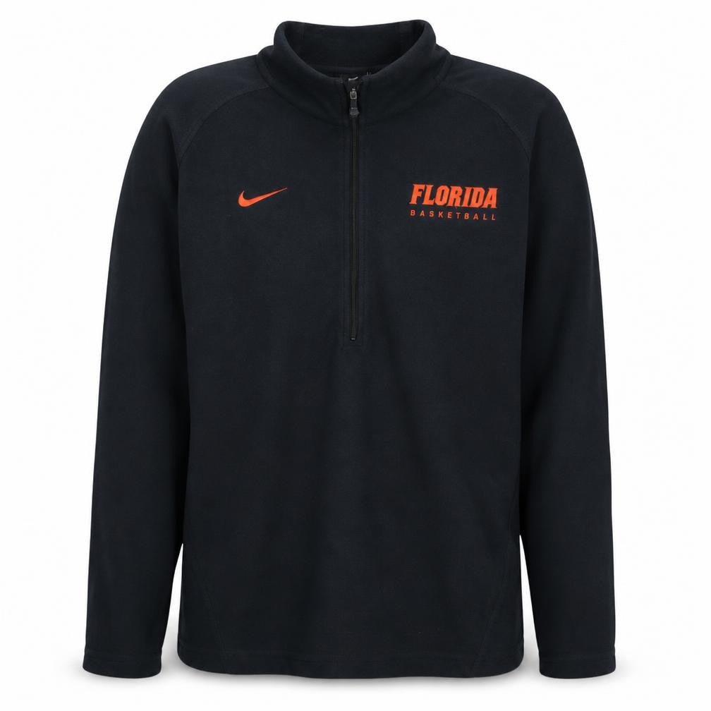Nike Men's Black Therma-Fit Florida Basketball 1/4 Zip Fleece Sweatshirt - Size S
