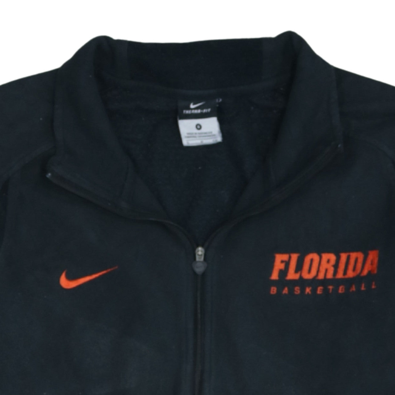 Nike Men's Black Therma-Fit Florida Basketball 1/4 Zip Fleece Sweatshirt - Size S