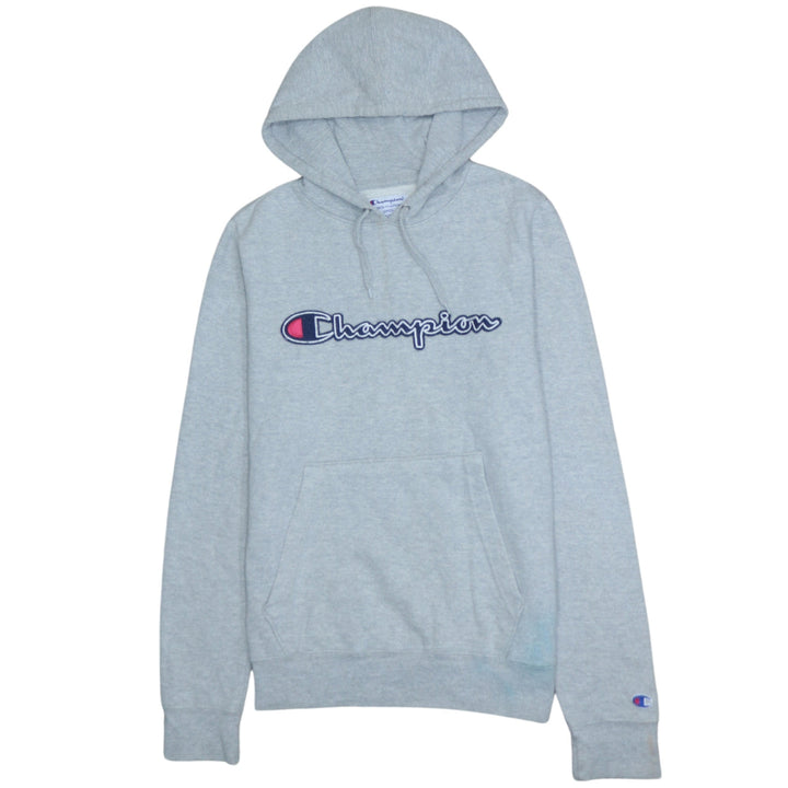 Champion Men's Grey Pullover Hoodie Small Logo Sportswear