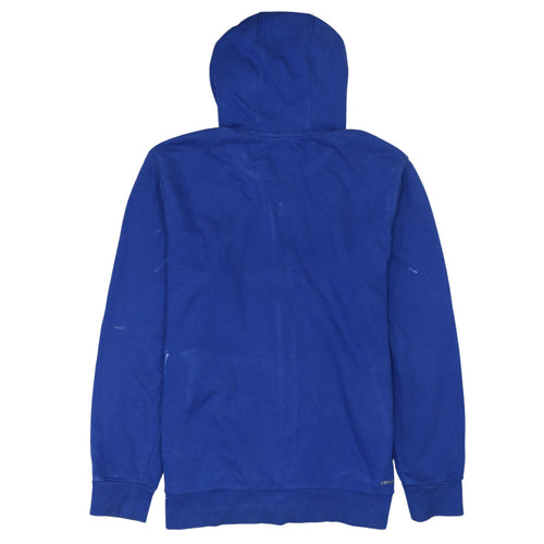 Adidas Men's Blue Full Zip Hoodie Size L Climalite Sportswear
