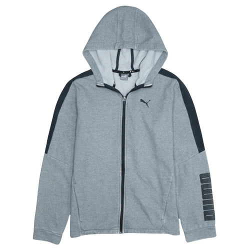 Puma Men's Grey Full Zip Hoodie 2XL Sports Fleece Jacket