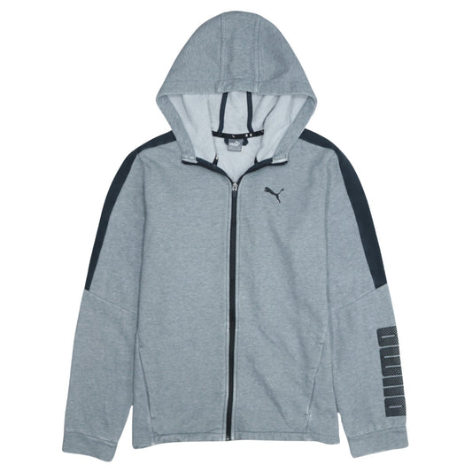Puma Men's Grey Full Zip Hoodie 2XL Sports Fleece Jacket