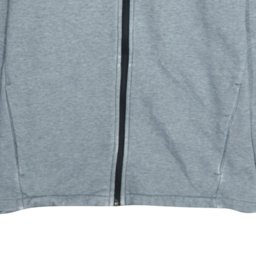 Puma Men's Grey Full Zip Hoodie 2XL Sports Fleece Jacket