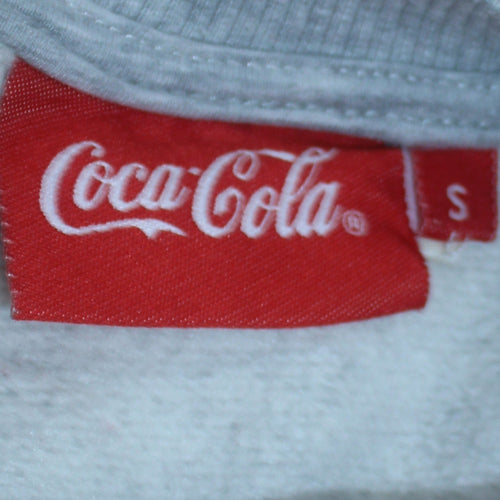 Coca-Cola Mens Grey Christmas Sweatshirt S Pullover Graphic Print