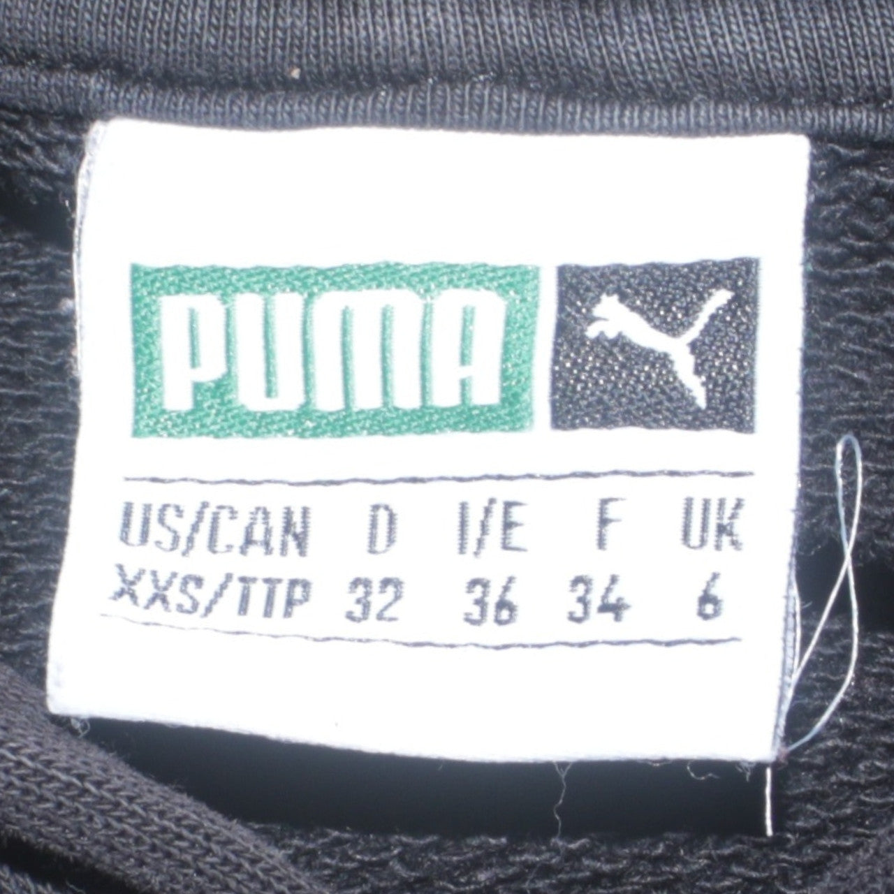 Puma Womens Black Size 6 Full Zip Hoodie with Logo Trim