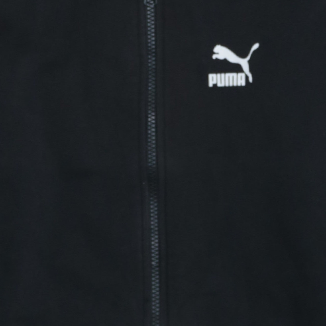Puma Womens Black Size 6 Full Zip Hoodie with Logo Trim
