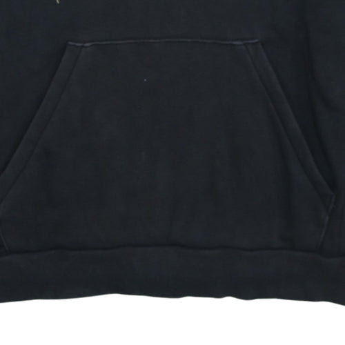 adidas Mens Black Pullover Hoodie Medium Logo Graphic Sportswear