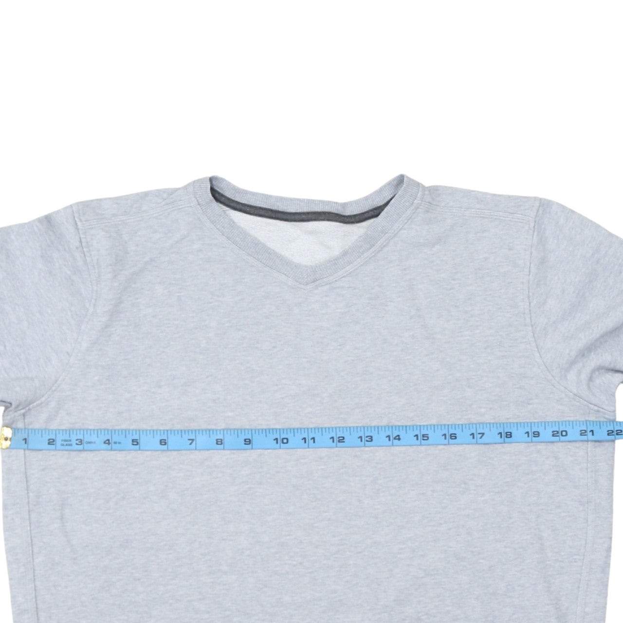 Marks and Spencer Men's Grey Marl V-Neck Pullover Sweatshirt M