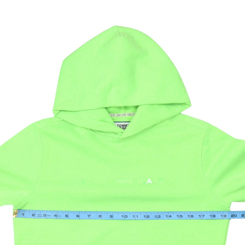 Tommy Jeans Men's Green XS Pullover Hoodie with Logo