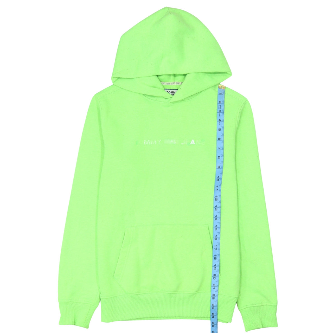 Tommy Jeans Men's Green XS Pullover Hoodie with Logo