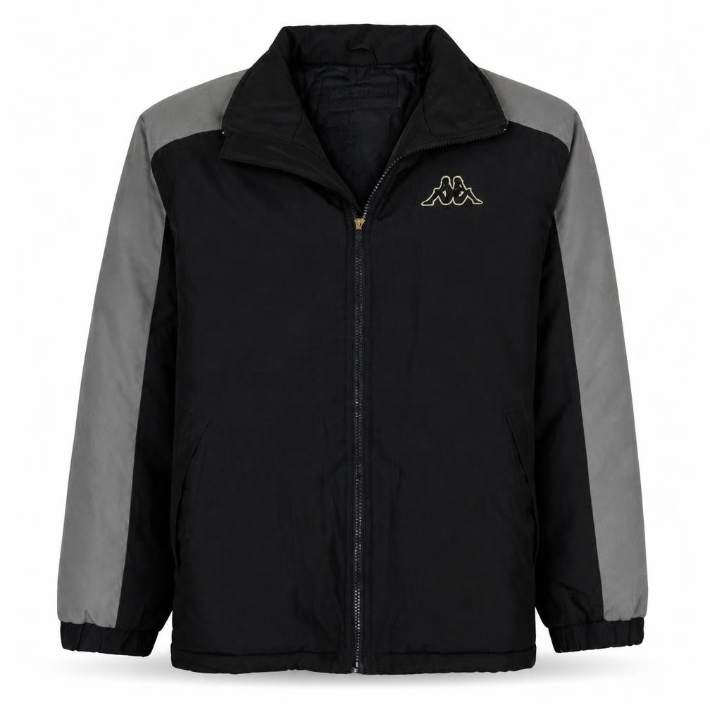 Front view of Kappa Men's Black M Basic Sports Jacket Full Zip Polyester
